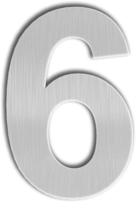 Buy QT Modern House Number - EXTRA LARGE 10 Inch - Brushed Stainless ...