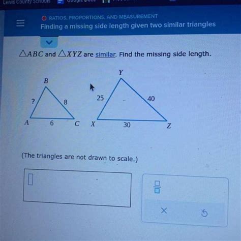 [ANSWERED] Finding a missing side length given two similar triangles ...