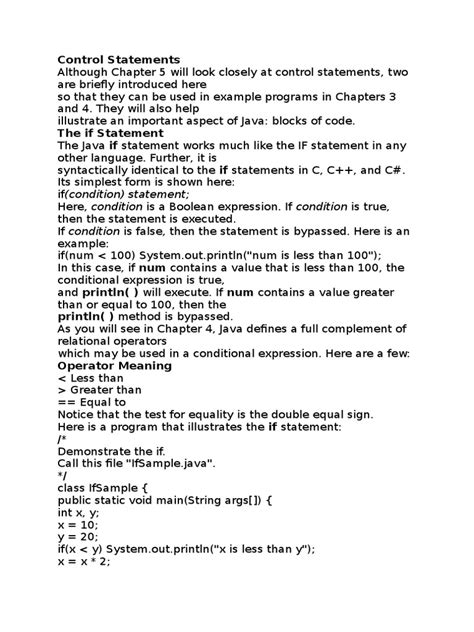 Image result for Java Control Statement Example