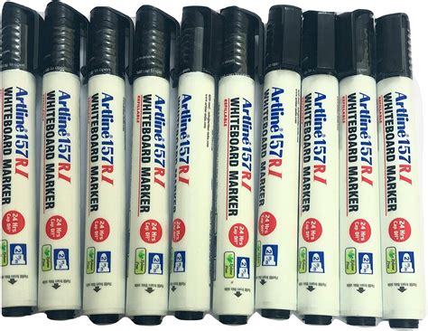 Artline White Board Marker 157 R I Black Pack 10 (Set Of 10,Black ...