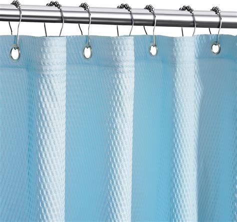 Amazon.com: Tititex Solid Sky Blue Cloth Fabric Shower Curtain Liner ...