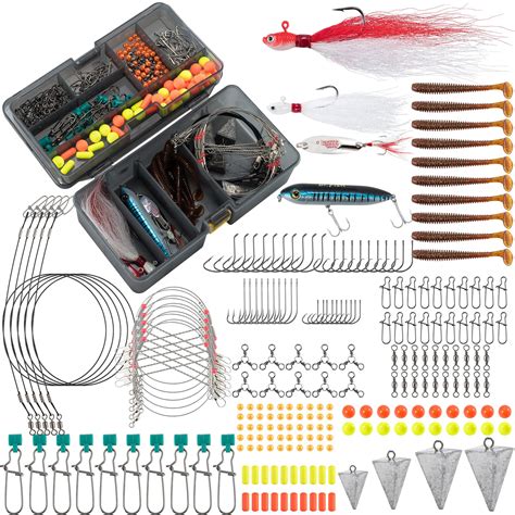 Dr.Fish Surf Fishing Tackle Kit - 269 Piece Saltwater Lures Set with ...