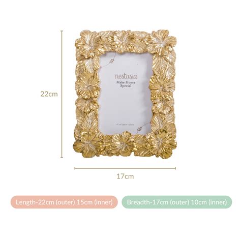 Small Hibiscus Photo Frame Gold 8.5"x6.5" Online - Premium Photo Frame ...