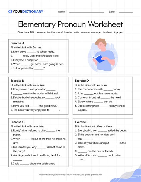 Pronoun Practice Worksheets