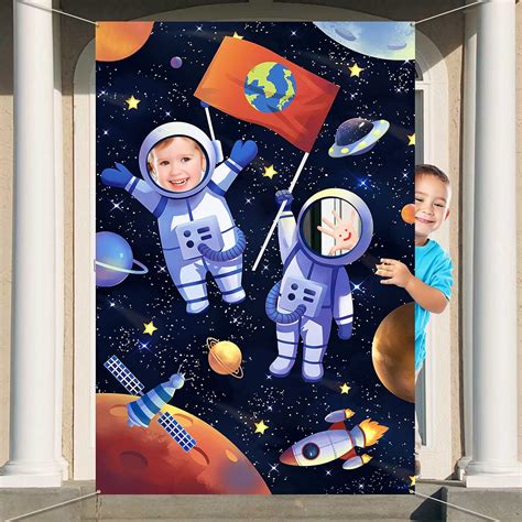 Buy Outer Space Theme Party Decorations, Large Fabric Astronaut Face ...