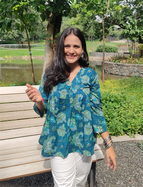 Peacock green ethnic motifs Alia top – Masang