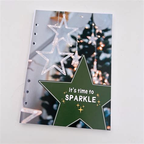 Grande Food Diary Planner Insert -It;s time to sparkle
