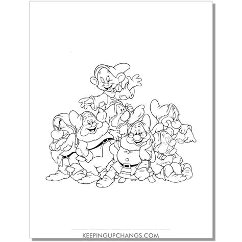 Sneezy Dwarf Coloring Pages Snow White And The Seven Dwarfs Coloring