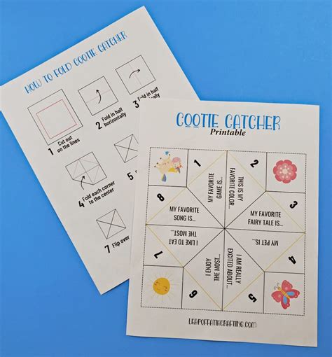 Cootie Catcher Template with FREE Printable for Fortune Teller Game! - Leap of Faith Crafting