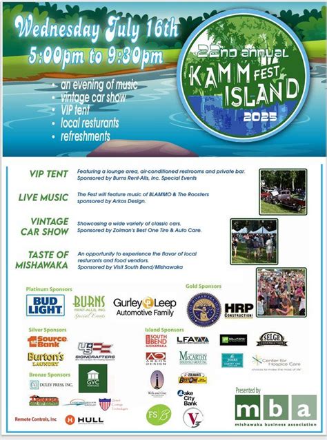 Kamm Island Fest 2025, $10 at the door!, Kamm Island Park, Mishawaka ...