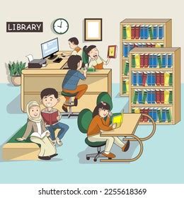 Busy Student Library Cartoon 的图像结果
