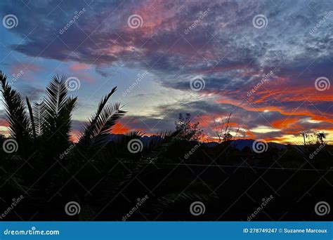 Sunset in Las Vegas, Nevada, USA Stock Image - Image of silhouette ...