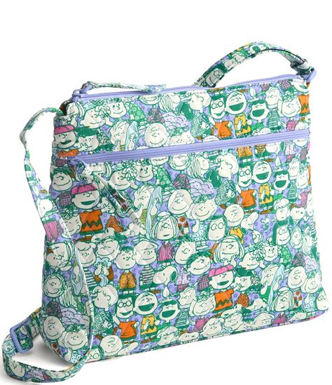 Vera Bradley x Peanuts Original Zip Peanut Pals Hipster Crossbody Bag ...