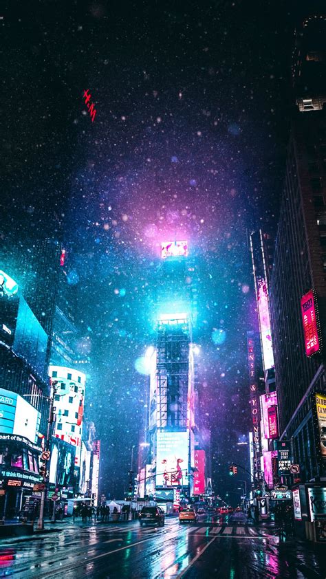 Download wallpaper 1080x1920 city lights, night city, buildings, street ...