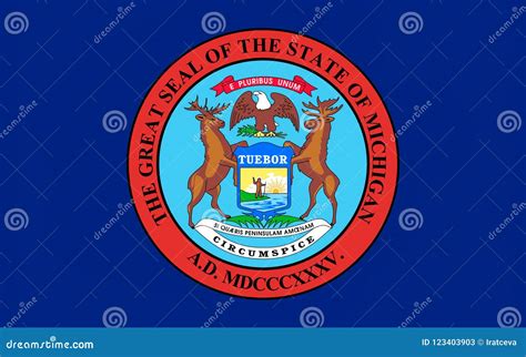 Flag of Michigan, USA stock image. Image of state, allegiance - 123403903