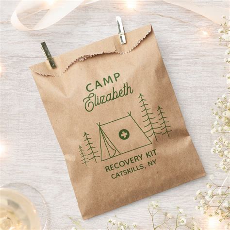 Personalized Camp Bachelorette RECOVERY Kit Favor Bag | Zazzle ...
