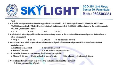 Complete Partnership 80M: Goodwill, Ratios, and Adjustments - Studocu