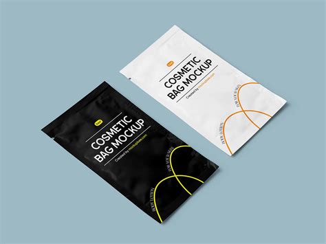 Free Perspective Cosmetic Paper Sachet Mockup PSD - Good Mockups