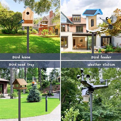 Snapklik.com : Smart Bird Feeder Pole 63 Inch Bluebird House Pole For ...