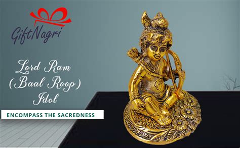 Buy GiftNagri Gold Plated Metal Handicraft Lord Ram Ji Baal Roop Hindu ...