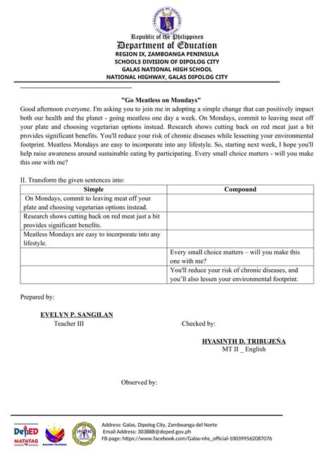 Understanding sentence structure of persuasive text | DOCX