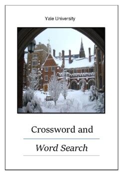 Yale University - Crossword Puzzle and Word Search Bell Ringer | TPT