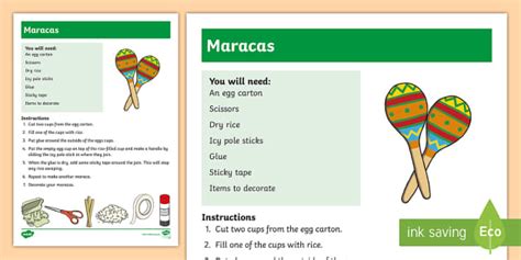 Maracas Craft Instructions