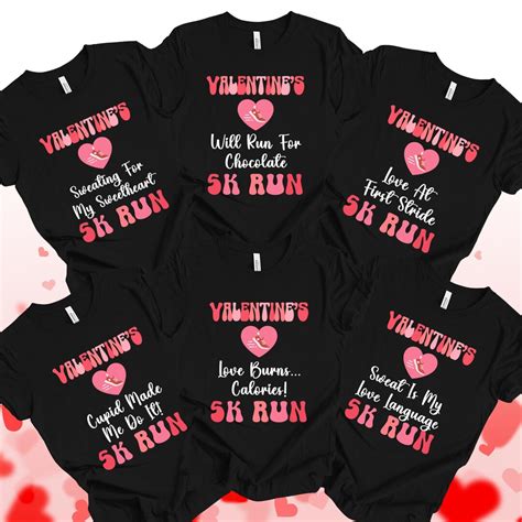 Valentines Day Running Shirt, Custom Team Running Shirt, 5k Run Shirt ...