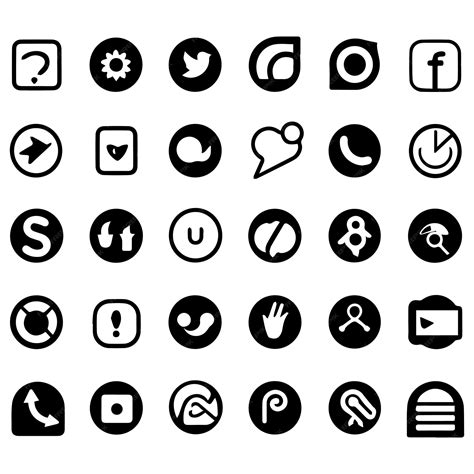 Social media icons black and white logo set | Premium AI-generated vector