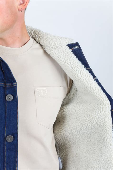 Mens Sherpa Lined Denim Jacket - Stay Warm and Stylish this Winter – Platini Fashion