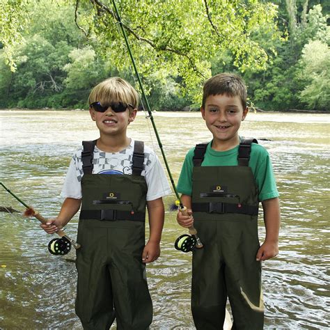 DRYCODE Kids Waders with Boots, Waterproof Youth Waders for Toddler & Children, Nylon/PVC Chest ...