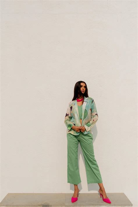 Buy Oriental Cranes Jacket with Bustier Co-ord Set Online - Ciceroni