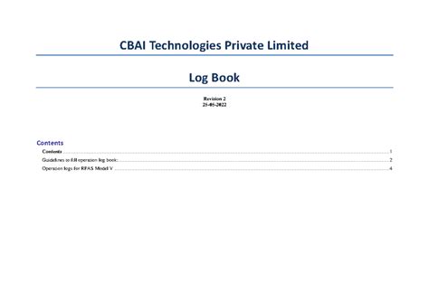 10.3 UAS Operations and Maintenance Log - CBAI Technologies Private ...
