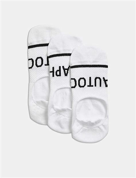 Buy 3 Pack Pima Cotton Blend Invisible Trainer Liners™ at Marks & Spencer