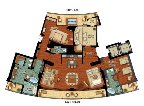 Presidential-Suite Hotel Suite Floor Plan, Hotel Room Plan, Hotel ...