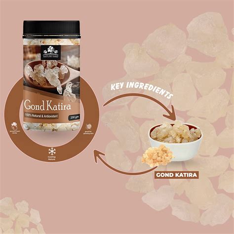 NATURE YARD Gond Katira Pure Organic (Edible Gum) tragacanth Crystals