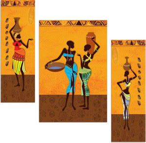 Artbox African Ladies Stand In Traditional Way Digital Reprint 18 inch ...