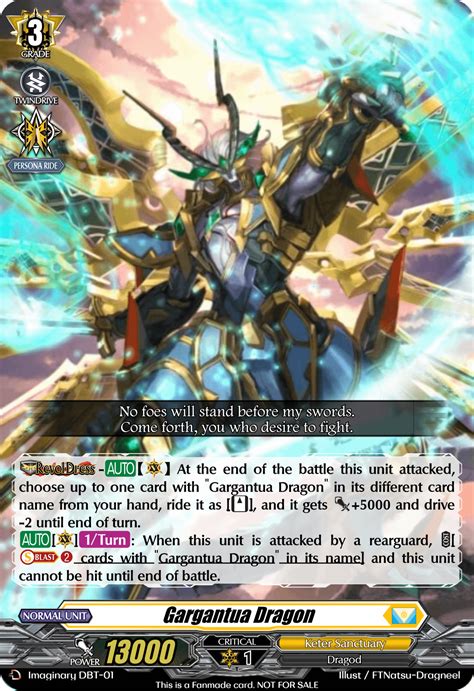 Buddyfight Cards as Vanguard Cards Part 3: Gargantua Dragon : r ...