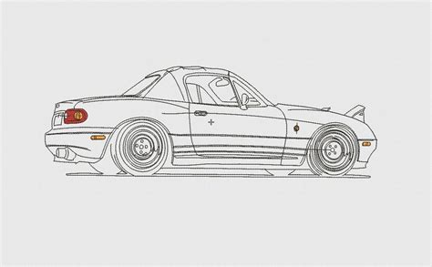 Mazda Miata Mx5 Embroidery Design - Etsy India