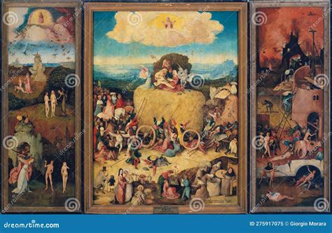 The Haywain Triptych by Hieronymus Bosch, 1516 Editorial Image - Image ...
