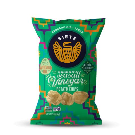 (1PACK),Siete Kettle Cooked Potato Chips Serrano Sea Salt & Vinegar, - Walmart.com