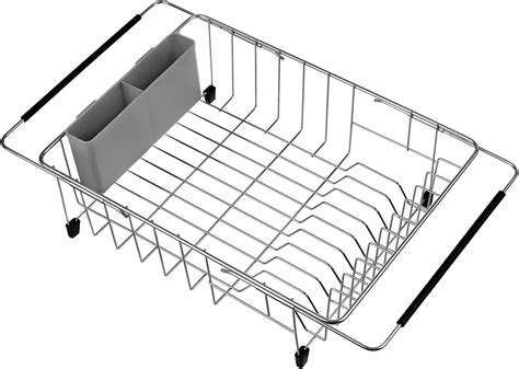 Amazon.com - ROBMET Adjsutable Large Capacity Over The Sink Dish Drying ...