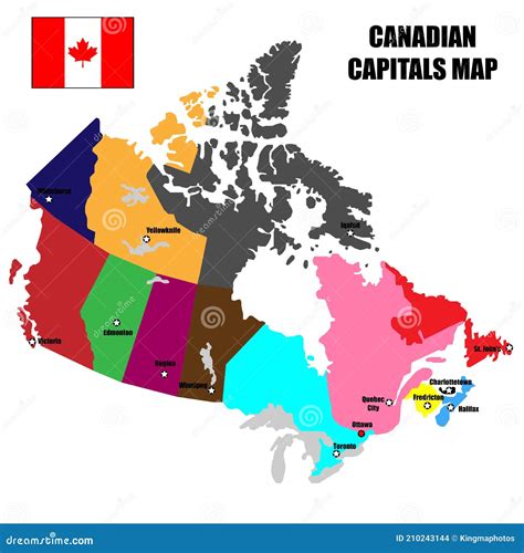 Map Of Canada Capital Cities