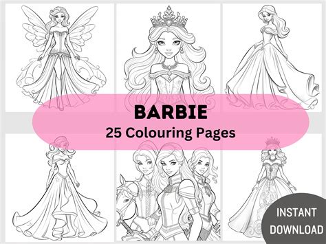 Barbie Princess Free Coloring Pages