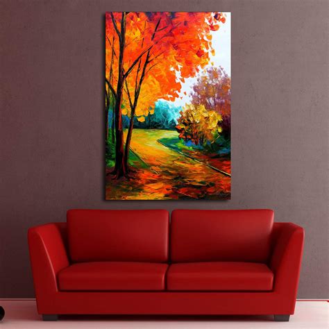 Inephos Framed Canvas Fall and its Colours Nature Modern Art Wall ...