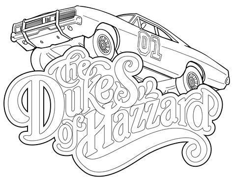 Dukes Of Hazzard General Lee Coloring Pages | Ariano Blog