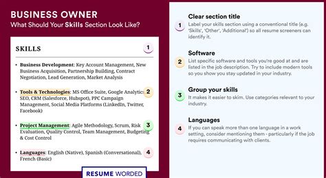 Business Owner Resume 的图像结果
