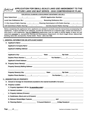 Fillable Online application for small-scale land use amendment to the ...
