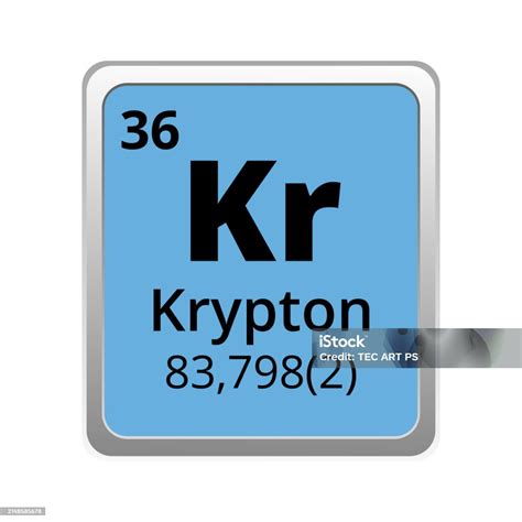 Periodic Table Element Krypton Stock Illustration - Download Image Now ...