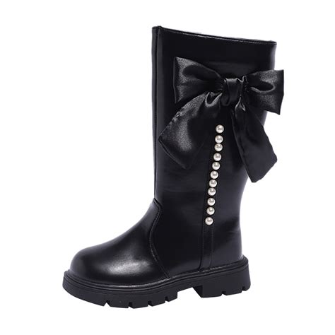 Children Boots Girls High Boots Autumn Winter Zipper Boots High Boots ...